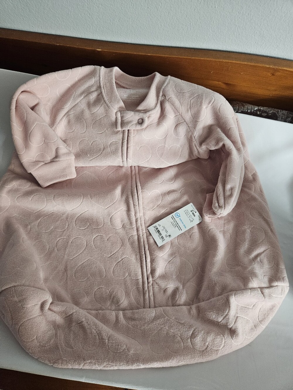 NWT Carter's pink heart baby sleep sack